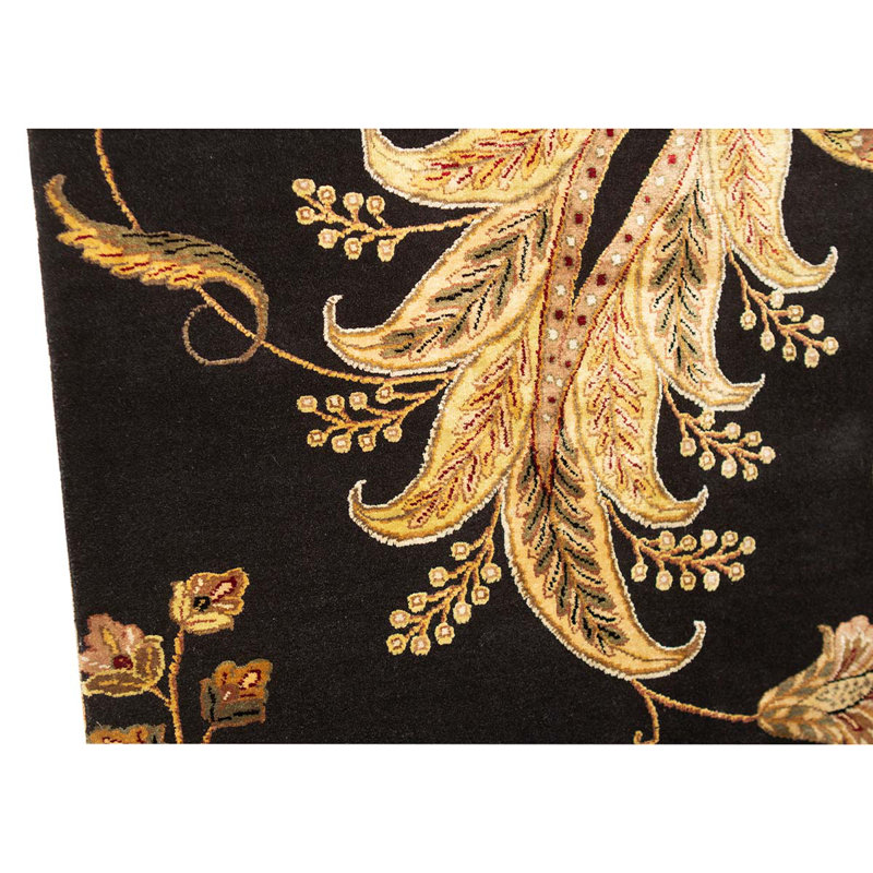 Hand Woven Silk and Wool Area Rug