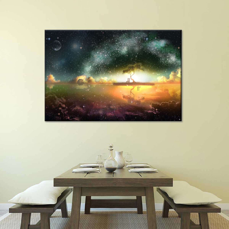 Impression sur toile Starlit Fantasy Dreamscape, H 32 po x l 48 po x P 1,25 po