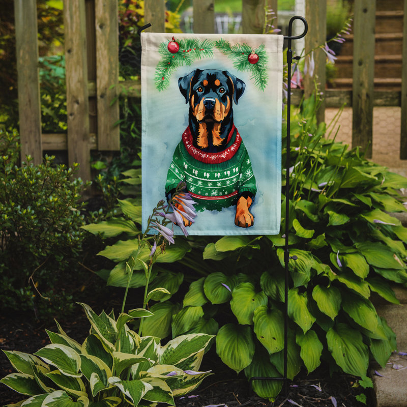 Double Sided Polyester Christmas, 15.5" H x 11.25" W