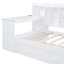 Lit de jour simple blanc avec bureau et rangement-601836985-601836986