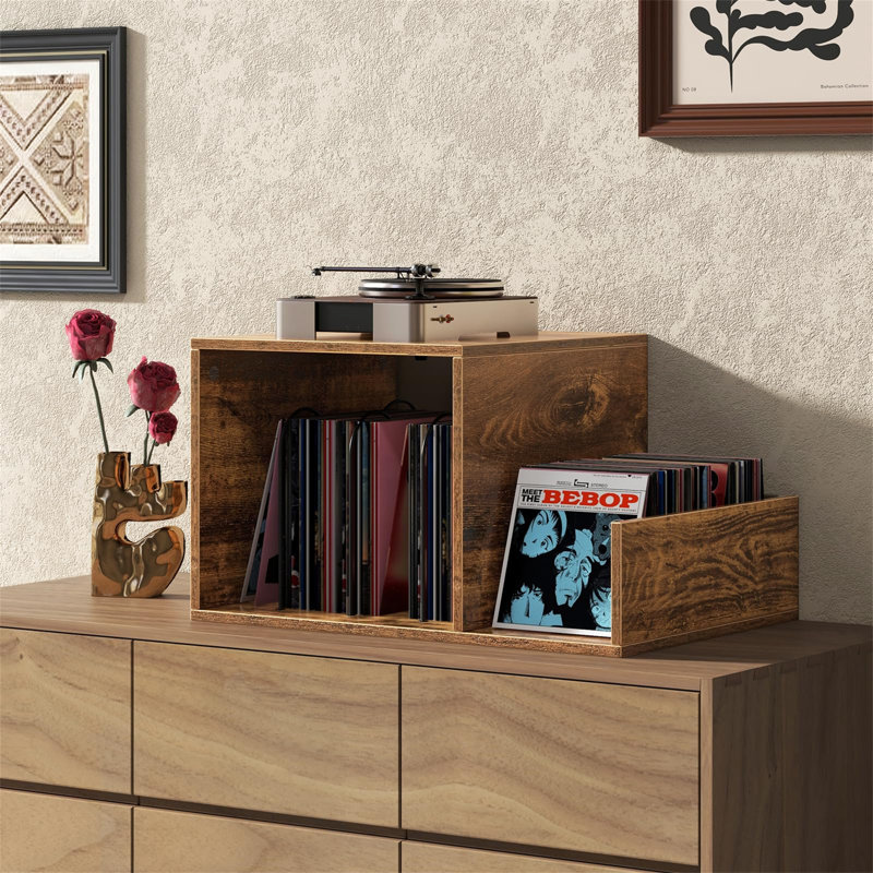 67cm H Media Shelves, Brown
