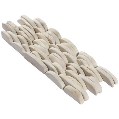 Picturesque 11 in. x 4 in. Stacked Sliced Wall Mosaic