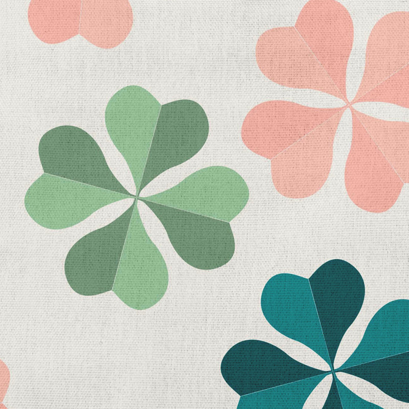 Housse et insert de coussin décoratif décoratif Lucky Patch St. Patrick's Day, Vert océan