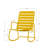 1-Piece Yellow Metal Patio Rocking Chair