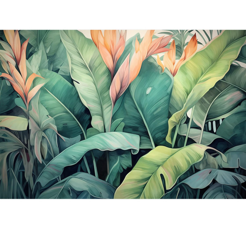 Bordure florale pelez et collez, L 66 po x l 96 po
