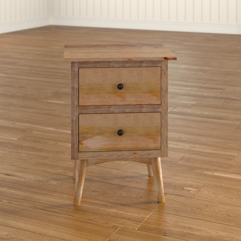 45cm W Solid Wood Bedside Table