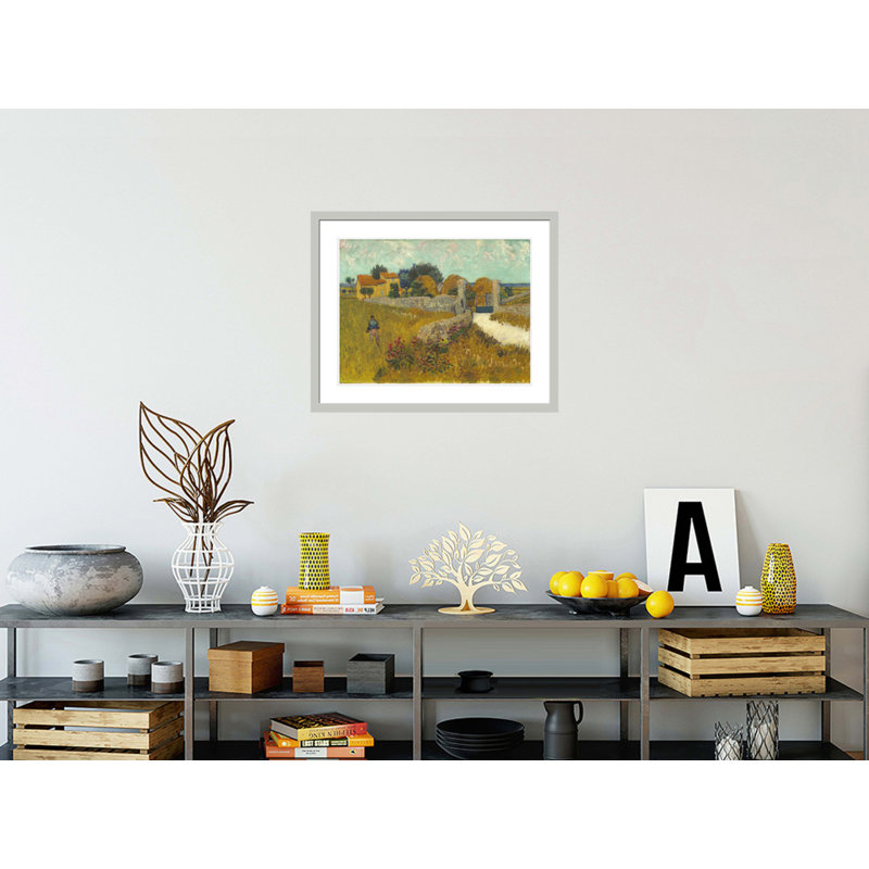 «Farmhouse in Provence» par Vincent van Gogh, impression giclée encadrée, 23,5 po H x 29 po L
