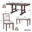 Ensemble de table de salle à manger 6 pièces, table de salle à manger en bois extensible de 60 à 78 pouces avec rallonge amovible, ensemble de table de cuisine avec 4 chaises d'appoint et banc rembourrés, ensemble de table de salle à manger pour 6-1182277822-1182277768