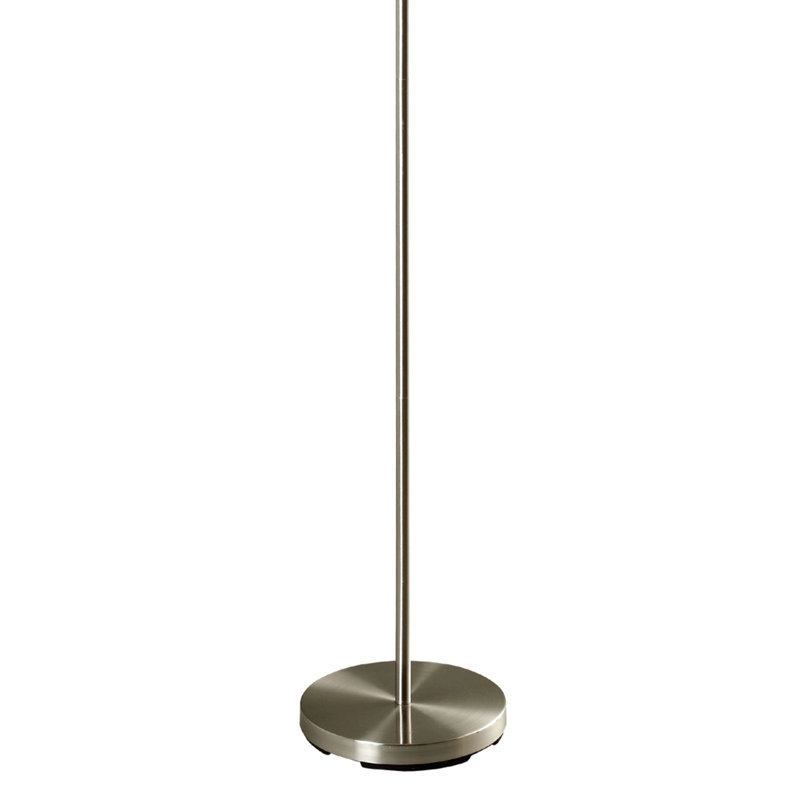 66" Tall Metal Floor Lamp, Retro Design With Black, Red