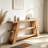 Slim Storage Side Table,3-Tier Console Table