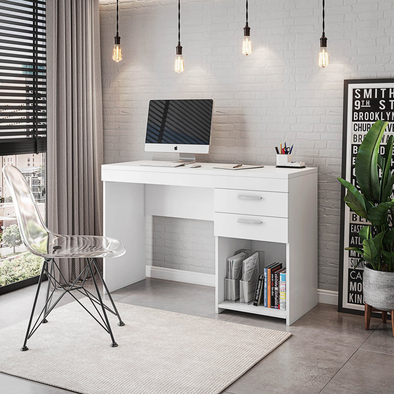 Bureau de travail avec rangement Techni Mobile, White
