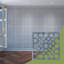 Panneaux muraux décoratifs en acrylique Harlingen, moyen, l 15 3/8 po x H 15 3/8 po x T 1/8 po, gris foncé-1801280027-1801280026