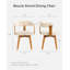 Chaises de salle à manger pivotantes confortables avec accoudoirs, revêtement en chenille beige moelleux, chaise d'appoint moderne Mid-Century-929810001