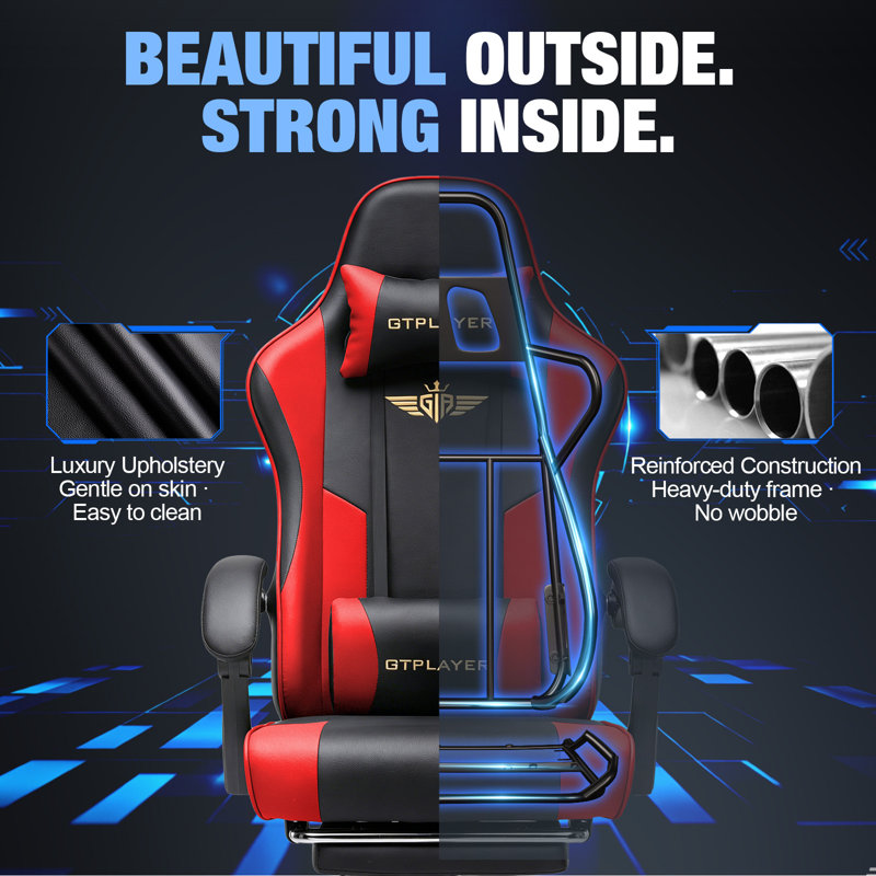 Brayden Studio PC & Racing Game Chair, Red