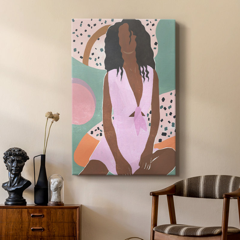 Curly Lady III -Custom Wrapped Gallery Cavas, 18" H x 12" W