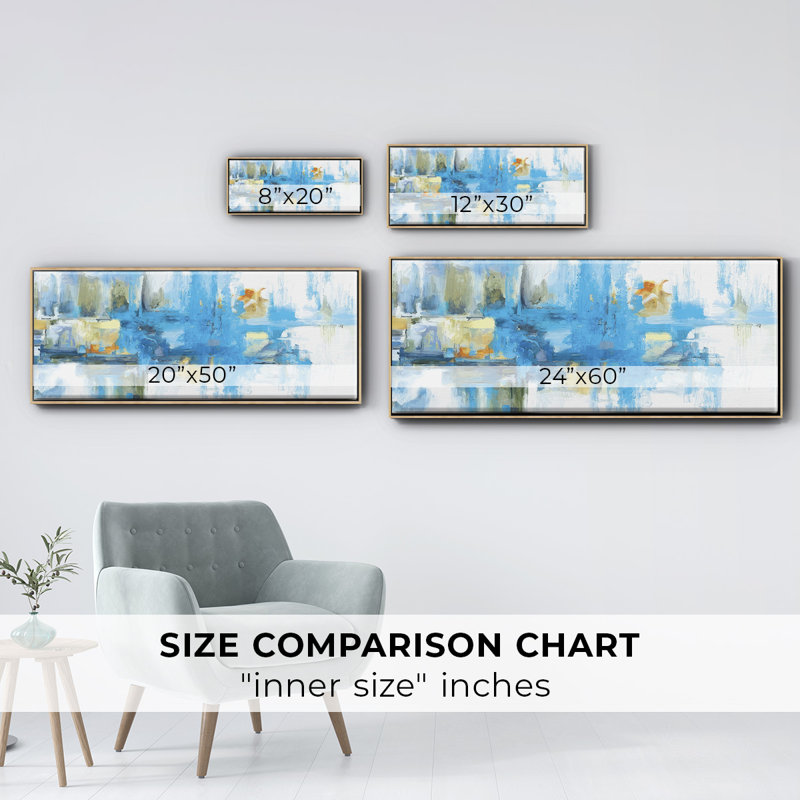 Metro Blue - Framed Canvas