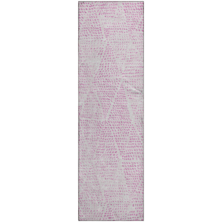 Premium Machine Washable Cerrito AMF591 Pink Rug
