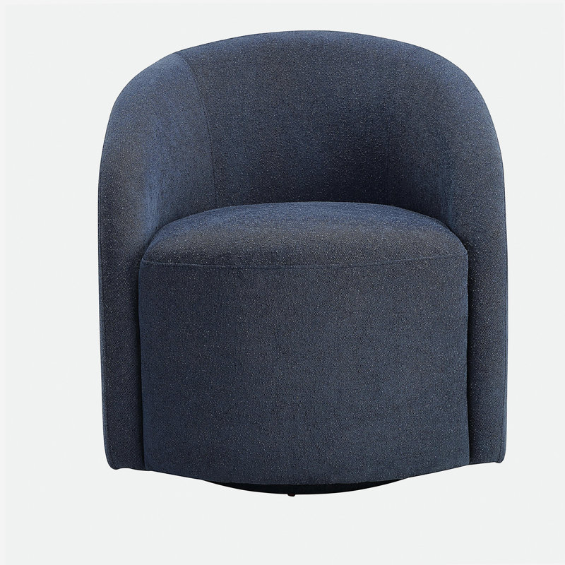 Fauteuil demi-tonneau pivotant Blue Boucle, Bleu