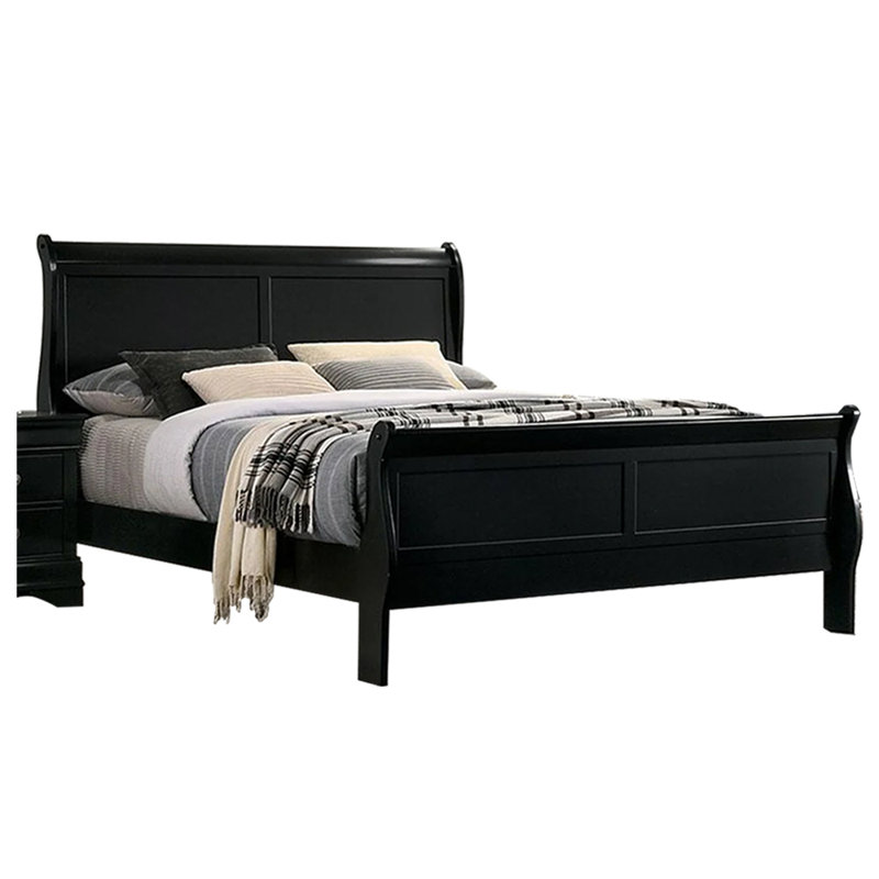 Allard Wood Bed, Black, Twin