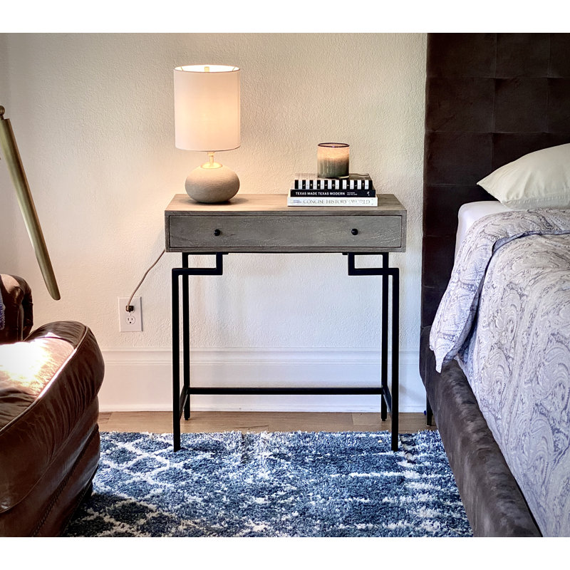 Rashmi 28.5'' W Metal Nightstand