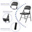 Landsbaugh Steel Stackable Folding Chair Folding Chair Set, Easy Storage, 350 lbs Capacity-484843558