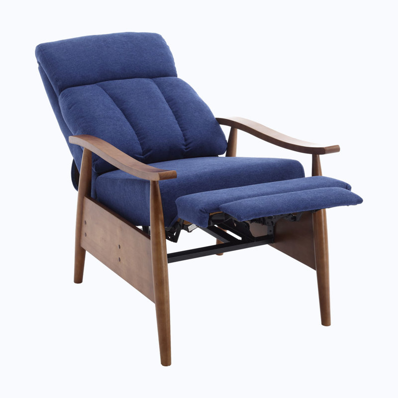Fauteuil inclinable rembourré bamber, Lin bleu