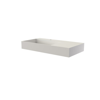 Lavabo de salle de bain à surface solide en pierre de pierre