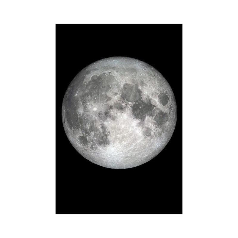 La lune par Design Fabrikken - Toile tendue avec châssis, estampe numérique sur toile tendue, H 18 po x l 12 po x 1,5 po