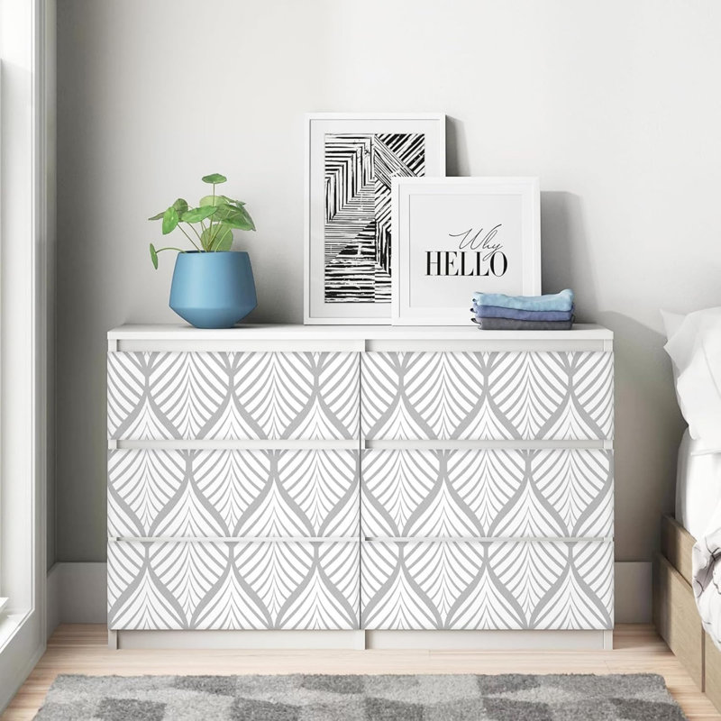 Silver and White Geometric Wallpaper Self Adhesive Wallpaper Silver Strip Effect 44.5 x 1000 CM