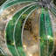 6" LED Glass Stripe Table Piece Ornament