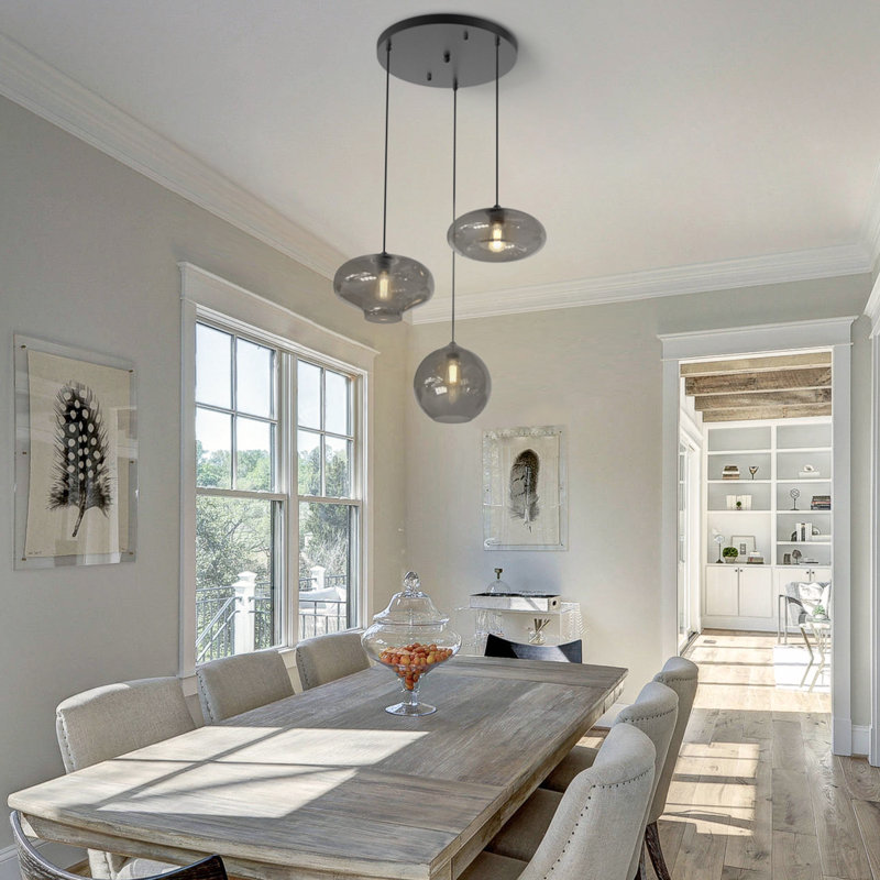 Cortnie 3 - Light Matte Black Unique/Statement Pendant
