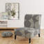 Fauteuil de chambre rembourré à motifs gris et crème