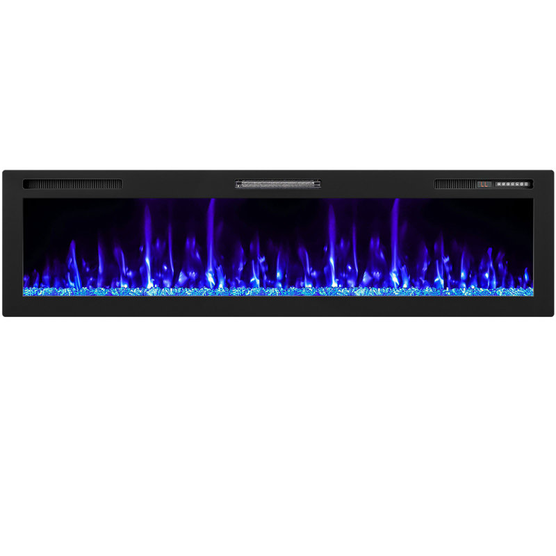 Abrum Electric Fireplace, 18.11" H x 68" W x 4.45" D
