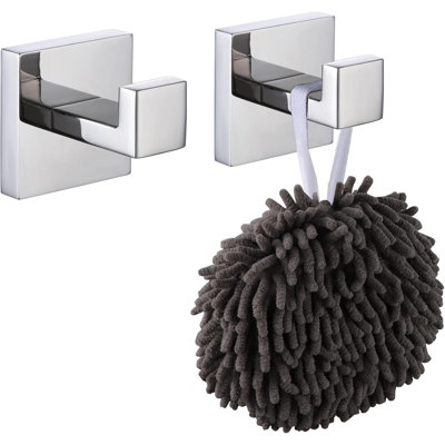 Crochet à peignoir mural robuste pour la cuisine dans la salle de bain, acier inoxydable SUS 304, quincaillerie de fixation incluse