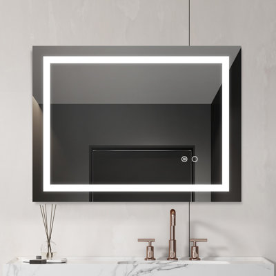 Ahmarria Flat Lighted Wall Mirror
