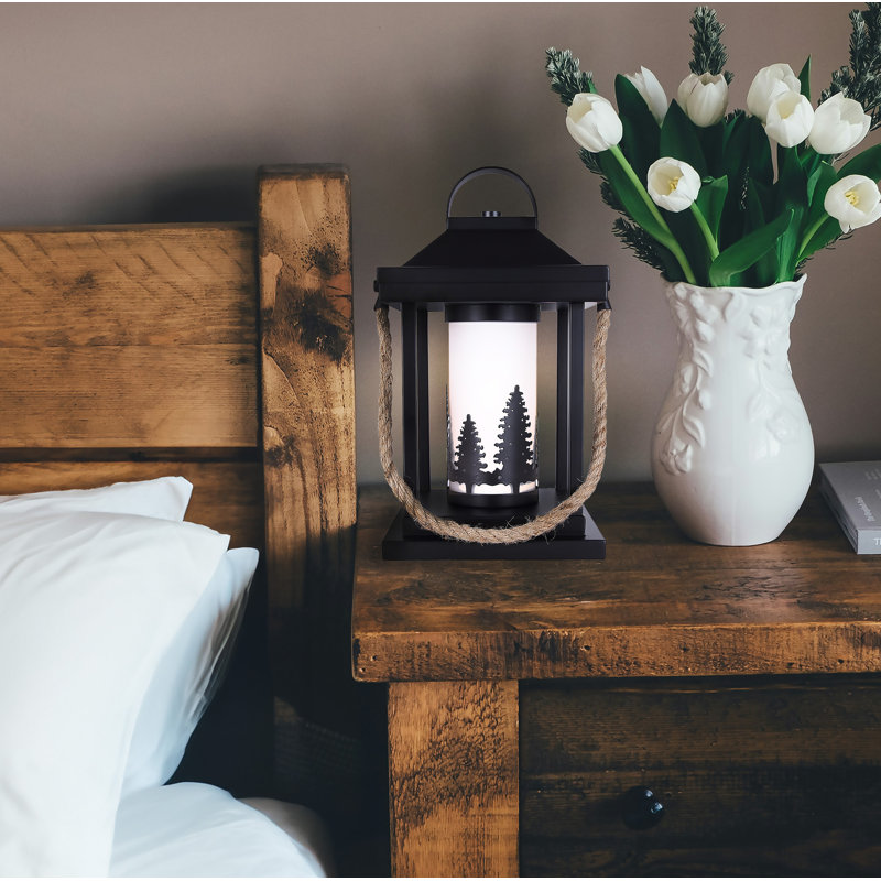 Durim 1 Light Table Lamp With Matte Black And Rope Finish And White Shade