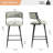 Hosner SET OF 2, 26'' Counter Height Bar Stools PU Cover Kitchen Island Counter Bar Stool With Black Powder Coating Base And Footrest-756658344
