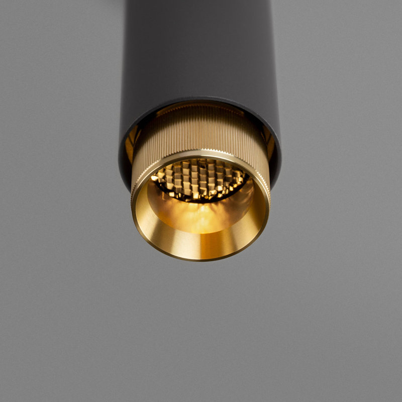 1 - Light Pendant, Brass, Graphite