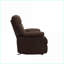 Fauteuils inclinables et inclinables modernes inclinables avec accoudoirs | Chocolat | Tissu + métal