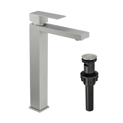 Black Bathroom Faucet With Pop Up Drain, Black Faucet For Bathroom Sink, Single Hole Bathroom Faucet Modern Single Handle Vanity Basin Faucet