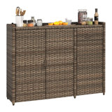 Buffet et console d'extérieur rectangulaire L 47,6 po x l 15,7 po Mahau