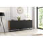 Modern Sideboard with Fluted Fronts & Gold Legs – 200cm Storage Cabinet-701005950
