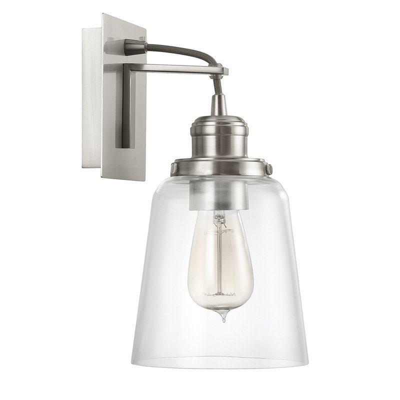 Irons Armed Sconce, Brushed Nickel