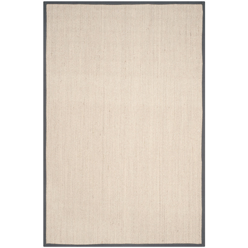 Tapis marbre sisal / gris foncé, Rectangulaire 3 pi x 5 pi
