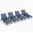 Outdoor Lounge Chair Set of 4 with 5-Position Adjustable, Pool Lounge Chair with Portable Wheels, Cup Holder, HDPE Tanning Chair for Outside, Poolside, Patio-1615306785-1615306796