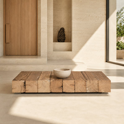 Caid Solid Wood Beam Coffee Table 