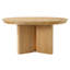 Table de salle à manger ovale extensible, table de cuisine de ferme moderne avec base piédestal et patins réglables-1577109641