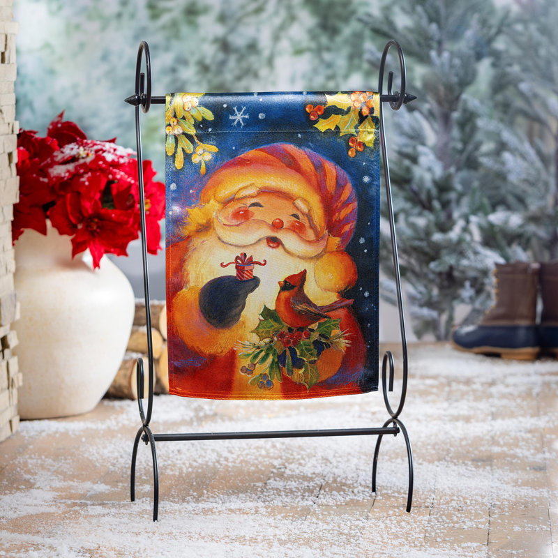 Joyeux drapeau de jardin Santa Lustre