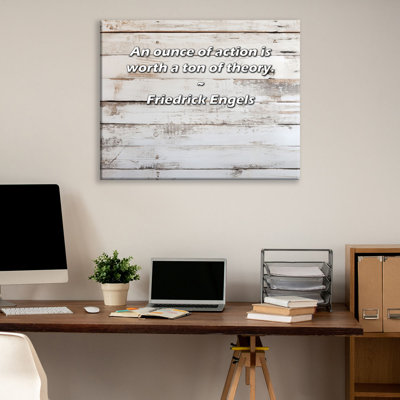 Artsy Quote By Friedrick Engels Gallery Wrapped Canvas