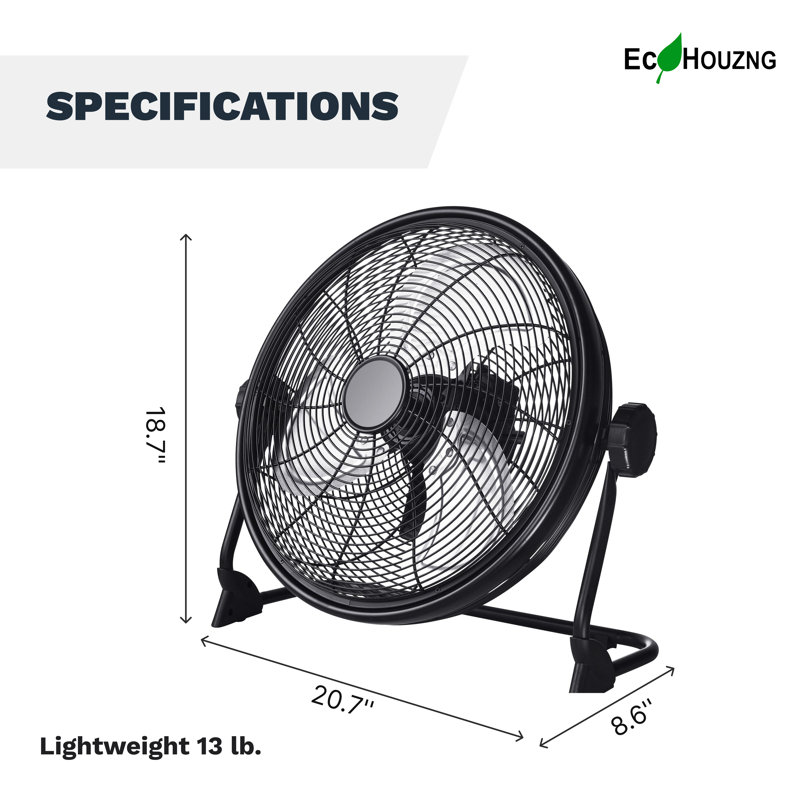Ventilateur personnel oscillant 14,49 po Homoka Technology